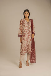 3 Piece Net Embroidered Suit (FS0060)